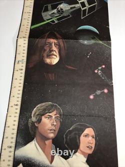 Vintage 1977 Star Wars Child Growth Chart Ruler 34 Large Poster Display RARE