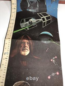 Vintage 1977 Star Wars Child Growth Chart Ruler 34 Large Poster Display RARE