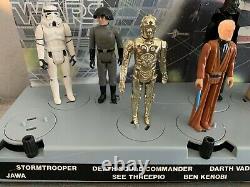 Vintage 1977 Star Wars First 12 Mail-Away Display Stand with 11 Figures