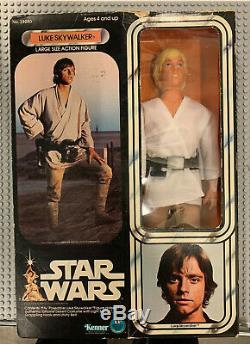 Vintage 1977 Star Wars Luke Skywalker Kenner 12 inch Figure NICE BOX great shape