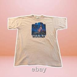 Vintage 1977 Star Wars Original Yellow Promotional X Large T-Shirt Rare
