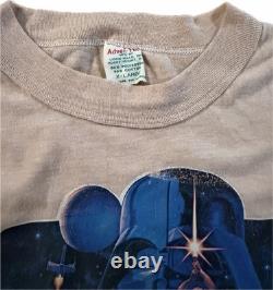 Vintage 1977 Star Wars Original Yellow Promotional X Large T-Shirt Rare