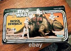 Vintage 1977 Star Wars Patrol Dewback Action Figure BOX ONLY by Kenner NICE