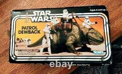 Vintage 1977 Star Wars Patrol Dewback Action Figure BOX ONLY by Kenner NICE