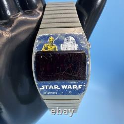 Vintage 1977 Texas Instruments Star Wars Digital Watch Collectible, Works Great