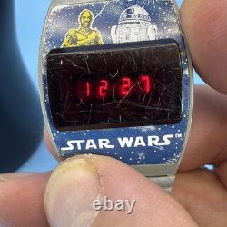 Vintage 1977 Texas Instruments Star Wars Digital Watch Collectible, Works Great