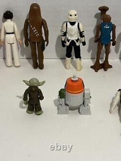 Vintage 1978 1984 Star Wars 14Figure Lot Skywalker Chewbacca Yoda Nein Leia