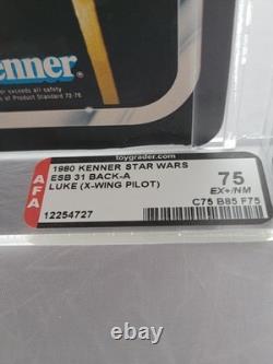 Vintage 1980 Kenner Star Wars ESB LUKE (X-wing Pilot) 31 Back A AFA Graded 75