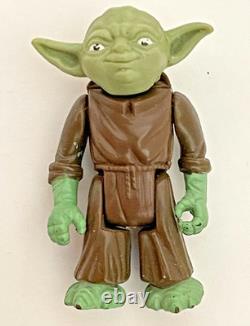Vintage 1980 Star Wars ESB Yoda Action Figure with Brown Snake