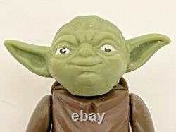 Vintage 1980 Star Wars ESB Yoda Action Figure with Brown Snake