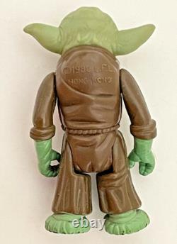Vintage 1980 Star Wars ESB Yoda Action Figure with Brown Snake