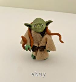 Vintage 1980 Star Wars ESB Yoda Action Figure with Brown Snake