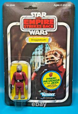 Vintage 1980 Star Wars Snaggletooth Figure Kenner 48 Back MOC