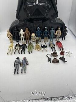 Vintage 1980's Star Wars Darth Vader Case with 19 Figures & Accessories