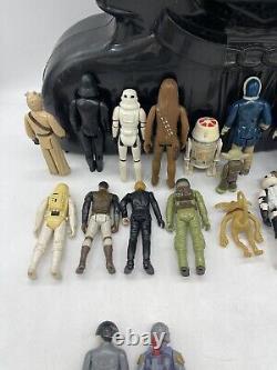 Vintage 1980's Star Wars Darth Vader Case with 19 Figures & Accessories