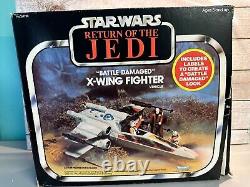 Vintage 1981 Kenner Star Wars Battle Damaged X-Wing Fighter In Box Inv-0125