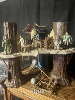 Vintage 1983 Kenner Star Wars Ewok Village Complete Playset + 9 Figures