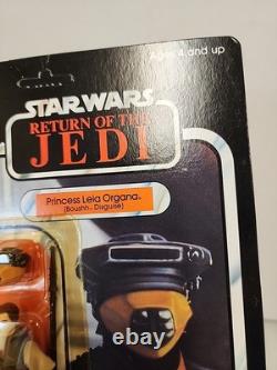 Vintage 1983 Kenner Star Wars ROTJ 65c Back Leia Boushh Disguise Unpunched