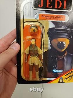 Vintage 1983 Kenner Star Wars ROTJ 65c Back Leia Boushh Disguise Unpunched