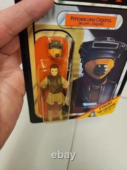Vintage 1983 Kenner Star Wars ROTJ 65c Back Leia Boushh Disguise Unpunched