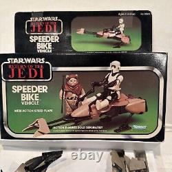 Vintage 1983 Kenner Star Wars ROTJ Speeder Bike with Box, insert, Instructions