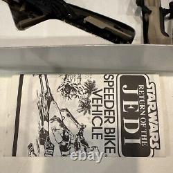 Vintage 1983 Kenner Star Wars ROTJ Speeder Bike with Box, insert, Instructions