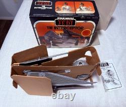 Vintage 1983 STAR WARS ROTJ Tie Interceptor Perfect Box, Inserts & Papers 100%