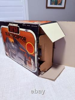 Vintage 1983 STAR WARS ROTJ Tie Interceptor Perfect Box, Inserts & Papers 100%