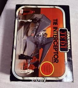 Vintage 1983 STAR WARS ROTJ Tie Interceptor Perfect Box, Inserts & Papers 100%