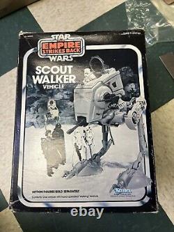 Vintage 1983 Scout Walker AT-ST Vehicle Star Wars ROTJ Kenner with Box