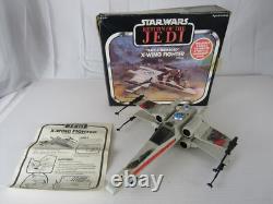 Vintage 1983 Star Wars ROTJ Battle Damaged X-Wing Fighter Complete Works AA605