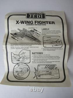 Vintage 1983 Star Wars ROTJ Battle Damaged X-Wing Fighter Complete Works AA605