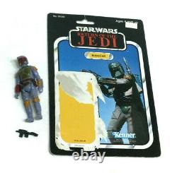 Vintage 1983 Star Wars ROTJ Jedi Boba Fettt Figure Complete 77 Cardback