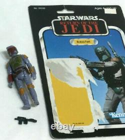 Vintage 1983 Star Wars ROTJ Jedi Boba Fettt Figure Complete 77 Cardback