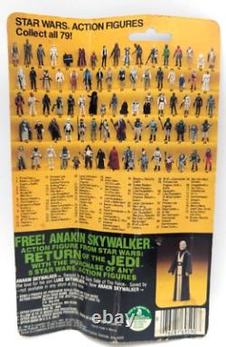 Vintage 1984 Kenner Star Wars 79 Back ROTJ Paploo Figure MOC Rough Card