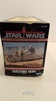 Vintage 1984 Star Wars Power Of The Force Tatooine Skiff With Box & Instructions
