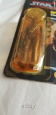 Vintage 1985 Kenner Star Wars POTF Coin Carded Chewbacca Last 17 MOC Rare Toy