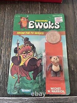 Vintage 1985 Star Wars Ewoks Series Wicket W. Warrick Sealed With Coin
