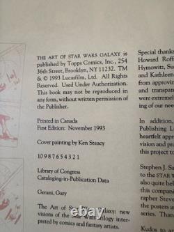 Vintage 1993 The Art of Star Wars Galaxy Topps Deluxe Signed Edition 14x autos