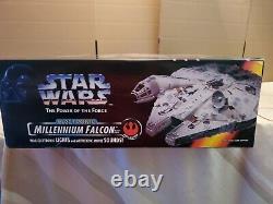 Vintage 1995 Star Wars ELECTRONIC MILLENNIUM FALCON Power Of The Force MIB