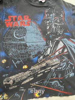 Vintage 1996 Star Wars AOP Tee Darth Vader Size XL