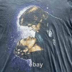 Vintage 1996 Star Wars Test Print Han Solo Princess Leia Shirt Large Black RARE