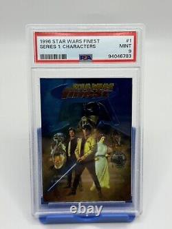 Vintage 1996 Topps Finest Star Wars Characters #1 PSA 9 MINT First Card
