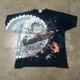 Vintage 1997 Star Wars Liquid Blue AOP Shirt Millennium Falcon Death Star Large