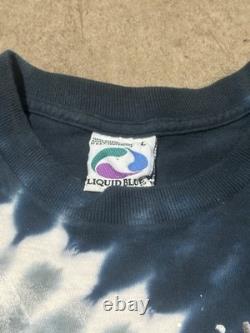 Vintage 1997 Star Wars Liquid Blue AOP Shirt Millennium Falcon Death Star Large