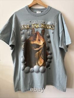 Vintage 1999 Jar Jar Binks Shirt Star Wars Episode 1 Size XL European Print