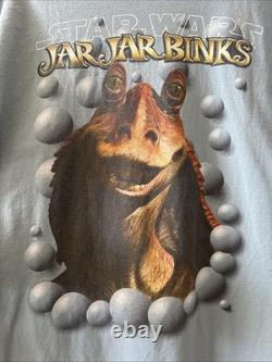 Vintage 1999 Jar Jar Binks Shirt Star Wars Episode 1 Size XL European Print