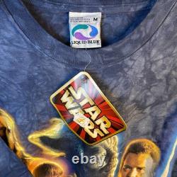 Vintage 1999 Liquid Blue Star Wars Episode 1 Jedi Council Tie Dye Shirt M NWT