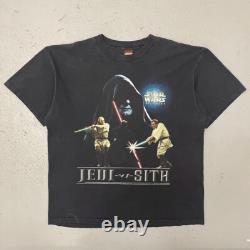 Vintage 1999 Star Wars Episode I Jedi vs Sith Rare Movie Promo T Shirt XXL
