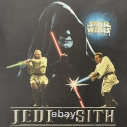 Vintage 1999 Star Wars Episode I Jedi vs Sith Rare Movie Promo T Shirt XXL